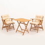 Hanah Home Juego de Mesa y Sillas de Jardín My025 en Madera de Haya